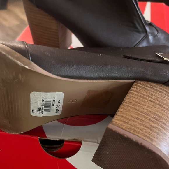 Lane Bryant Brown Chunk Heeled Bootie Size 8 - Picture 2 of 4